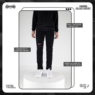 ราคาLOOKER - กางเกงยีนส์ขายาวสีดำ