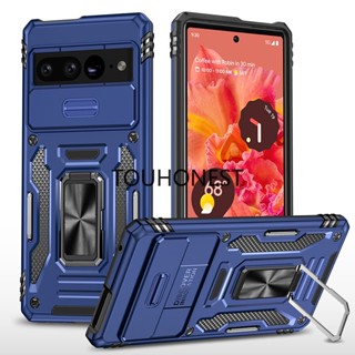 เคส Google 7 Pro Case Luxury Armor Shockproof Stand Holder Back Cover Cool Hard Shell Phone Case โทรศัพท์มือถือ แบบแข็ง ป้องกันกระแทก หรูหรา สําหรับ