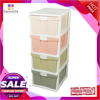 4 ตู้ลิ้นชัก 4 ชั้น STACKO 1057M4 40x50x104 ซม. สีพาสเทล4 DRAWER STACKO 1057M4 40X50X103CM PASTEL