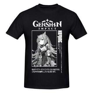 Keqing Games Genshin Impact T shirt Harajuku Clothing Short Sleeve T-shirt Cotton Sweatshirts Graphics Tshirt Brand_03