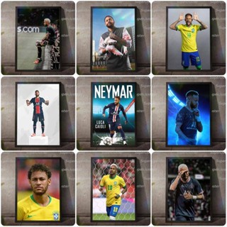 Neymar โปสเตอร์ภาพวาดผ้าใบ รูปฟุตบอล ขนาดใหญ่ สําหรับตกแต่งบ้าน