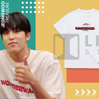 เสื้อยืด พิมพ์ลายโลโก้ Jeongwoo Treasure Wonderwall Notre สําหรับผู้ชาย