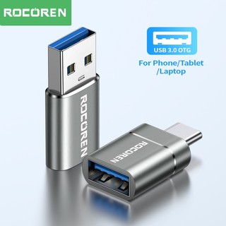 Rocoren OTG อะแดปเตอร์ USB Type C ชาย USB A 3.0 3.2 ตัวแปลงหญิงสําหรับ MacBook Samsung Android TypeC USBC OTG Connector