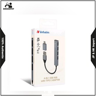 Verbatim 4-in-1 USB Hub with Type C Adaptor 4 x USB-A 2.0 ports