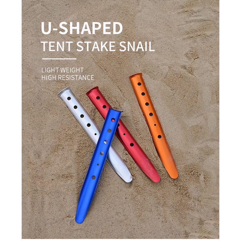 ShineTrip สมอบกทราย สมอบกอลูมิเนียม ความยาว 23-31cm รุ่น U-Shaped