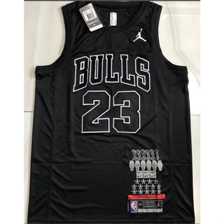 เสื้อกีฬาบาสเก็ตบอล NBA jersey Chicago Bulls no.23 สีดํา