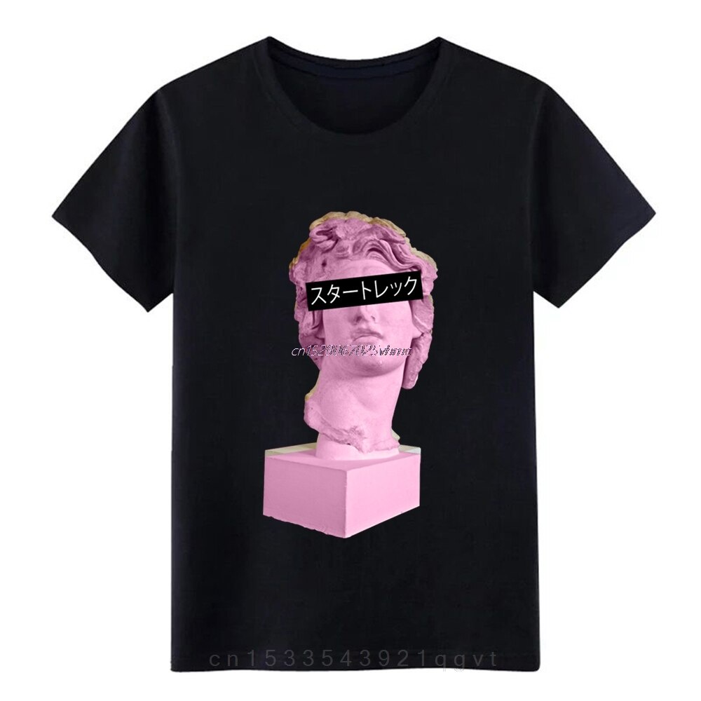 Top Tees Vaporwave Sculpture t เสื้อปรับแต่ง tee เสื้อ O คอ slim อารมณ์ขันที่มีชื่อเสียงฤดูใบไม้ผลิเ