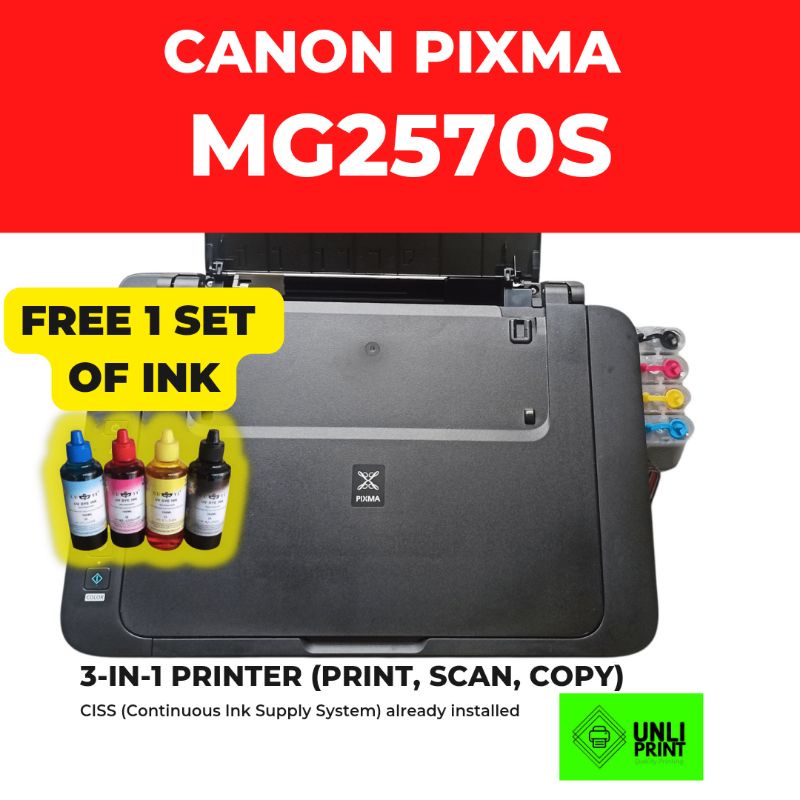 Brand New Canon Pixma TS207 MG2570s MG3070s Printer, Scanner, Copier, WIFI  (Continuous Ink) CISS