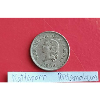 โคลอมเบีย 5 Centavos ปี 1886