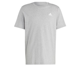 adidas ไลฟ์สไตล์ เสื้อยืด Essentials Single Jersey Embroidered Small Logo ผู้ชาย สีเทา IC9288