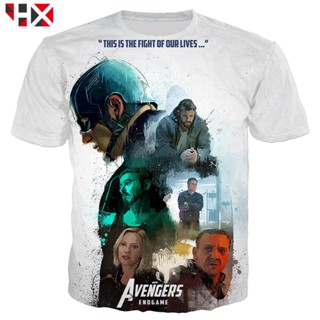 HX 2021 Newest Movie Avengers Endgame 3D Print Unisex T Shirt Fashion Tops_04