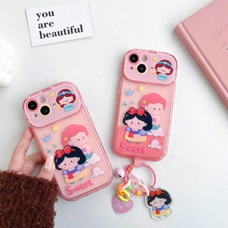 เคสโทรศัพท์มือถือ แบบฝาพับกระจก กันกระแทก ลายเจ้าหญิงน่ารัก สําหรับ iPhone14Pro Max 13 12 11 XR X XS Max