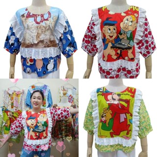 เสื้อสวย เสื้อรีเมคจากผ้าปฏิทินวินเทจ