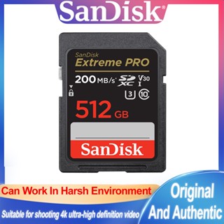 Sandisk การ์ดหน่วยความจําแฟลช 128GB Extreme PRO SDXC UHS-I C10 U3 V30 4K UHD SD Card 200MB/s 64GB 32GB 512GB 256GB 1TB 16GB Ultra SD