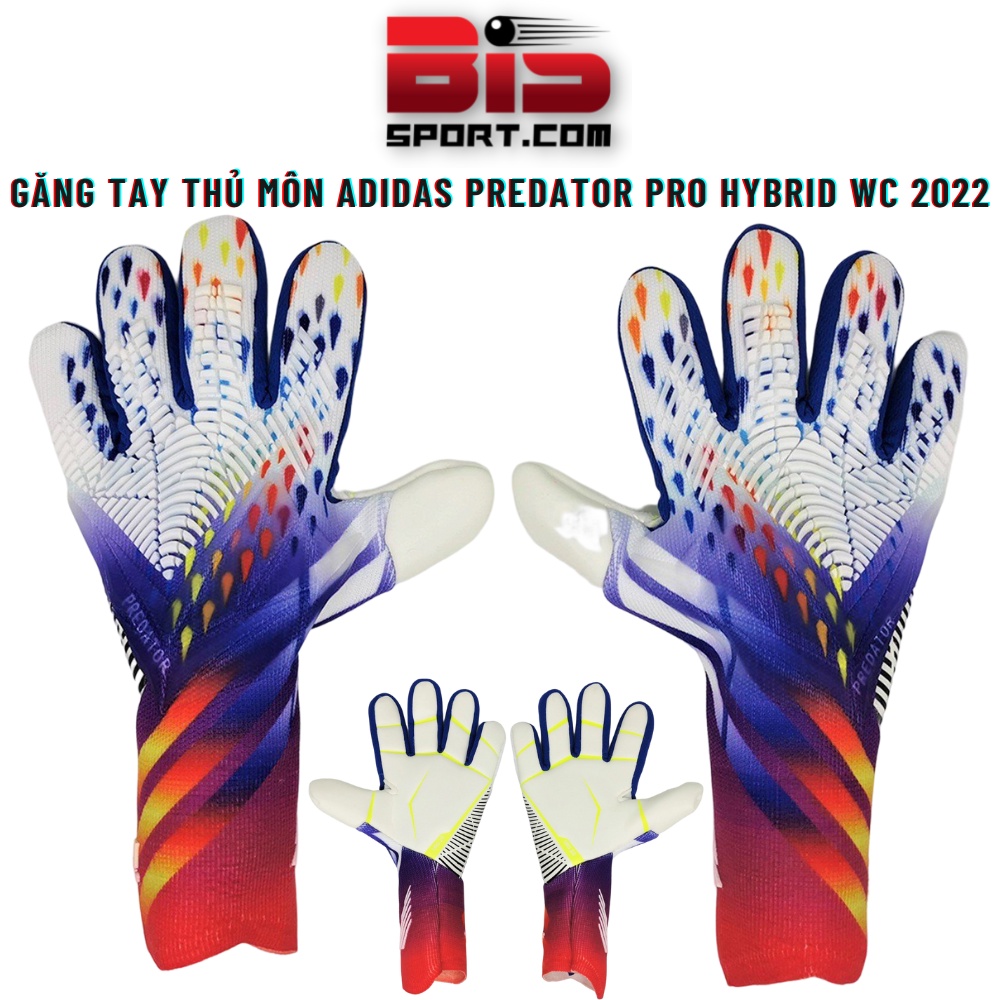 Adidas Predator Pro Hybrid WC 2022 Professional Gloves - สีขาวสีส ้ มสีม ่ วง - Super Adhesive, Adhesion On 7
