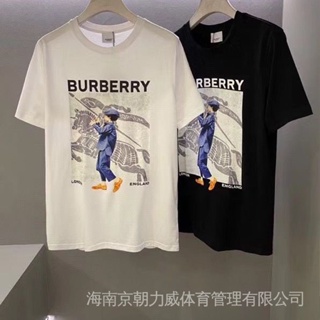 Burberry Burberry summer new printed casual trend mens and womens T-shirt short sleeve k1VR_01