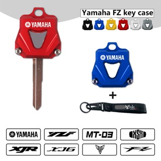 เคสกุญแจรถจักรยานยนต์ พร้อมพวงกุญแจ สําหรับ YAMAHA YZF R6 R3 R25 R1 MT09 MT07 FZ6 FZ8 FZ1 MT15 MT03 TMAX XJ6 XJR XSR CNC