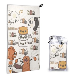 We Bare Bears ผ้าขนหนูไฟเบอร์ แบบแห้งเร็ว พิมพ์ลาย 40*80 ซม. แฟชั่น สําหรับทุกเพศ