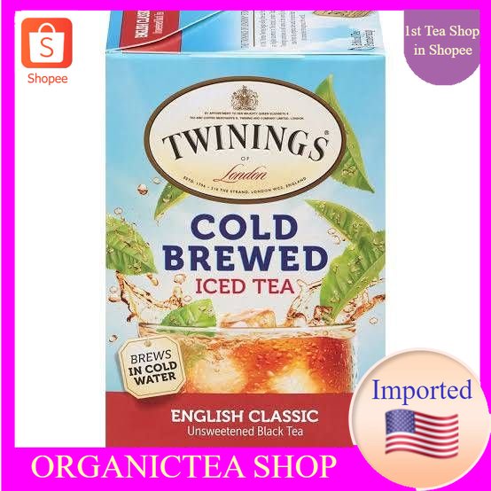 ชา ทไวนิงส์ Twinings, Cold Brewed Iced Tea, English Classic, 20 Tea Bags💚พร้อมส่ง💜