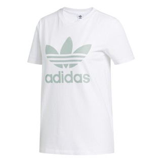 adidas ไลฟ์สไตล์ เสื้อยืด Trefoil ผู้หญิง สีขาว FJ9452