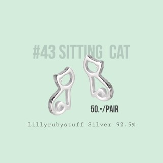 LLRB | ต่างหูเงินแท้ 925  little cat Silver 925