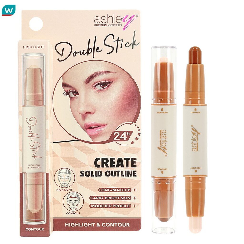 Ashley แอชลี่ย์ ดับเบิ้ล สติ๊ก คอนทัวร์ ไฮไลท์ 3.1ก. 01 มิสตี้ โรส