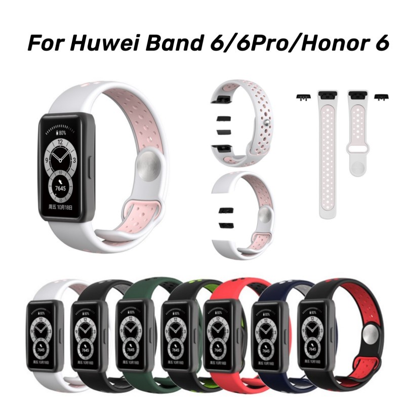 สายนาฬิกาข้อมือ ซิลิโคนนิ่ม ระบายอากาศ แบบเปลี่ยน สําหรับ Huawei Band 6 6Pro Honor Band 6 Honor Band 6