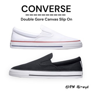 รองเท้าผ้าใบผู้ชายหญิง 🔥36-44 🔥(รุ่นนี้ลด 1 ไซส์) Converse Seasonal Double Gore Canvas Slip On  (พร้อมส่ง💯) พร้อมกล่อง