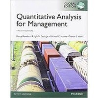 9781292059327 QUANTITATIVE ANALYSIS FOR MANAGEMENT (GLOBAL EDITION) **