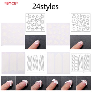 Byce&gt; สติกเกอร์ลายฉลุ สไตล์ฝรั่งเศส สําหรับตกแต่งเล็บ DIY