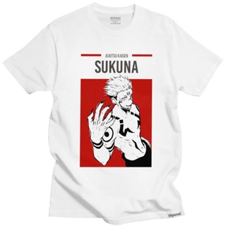 เสื้อยืดผ้าฝ้ายพิมพ์ลาย Jujutsu Kaisen Yuji Itadori Sukuna สําหรับผู้ชาย_02