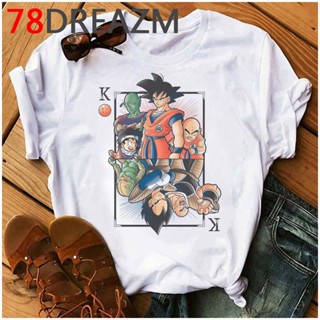 ใหม่ เสื้อยืดลําลอง แขนสั้น พิมพ์ลายการ์ตูน Dragon Ball Z สไตล์ฮิปฮอป สําหรับผู้ชาย สไตล์แฟชั่นเรียบง่าย_04