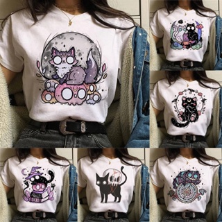 Womens T-shirts, cute cats, animals, funny womens T-shirts, casual womens T-shirts, basic T-shirt_07