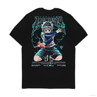 【hot tshirts】เสื้อยืดแขนสั้นลําลอง ทรงหลวม พิมพ์ลายอนิเมะ Hunter X Hunter Killua Zoldyck พลัสไซซ์ สําหรับผู้ชาย และ_02