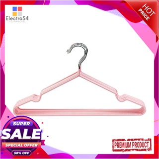 CLOTHES ไม้แขวนเสื้อ HANSEN แพ็ก 10 ชิ้น สีชมพูCLOTHES HANGER HANSEN PINK 10PCS