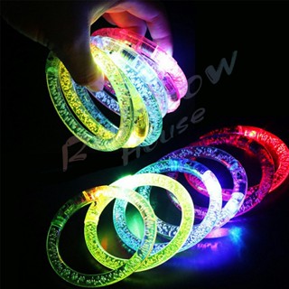 Rainbow กำไลไฟ LED  ใช้แบตเตอรี่ กำไลข้อมือ Charm Bracelets