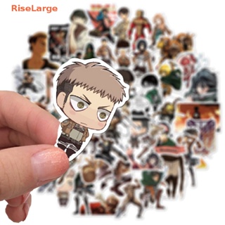 [RiseLarge] สติกเกอร์ ลายกราฟฟิติ Attack on Titan กันน้ํา สําหรับติดตกแต่งกระเป๋าเดินทาง แล็ปท็อป สเก็ตบอร์ด 50 ชิ้น