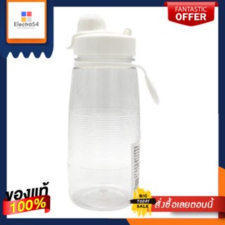 ขวดน้ำทรงกลม JCJ รุ่น 3215 ขนาด 600 มล. สีใส - ฝาสีขาวRound Bottle JCJ Model 3215 Size 600 ml. Clear Color - White Cap