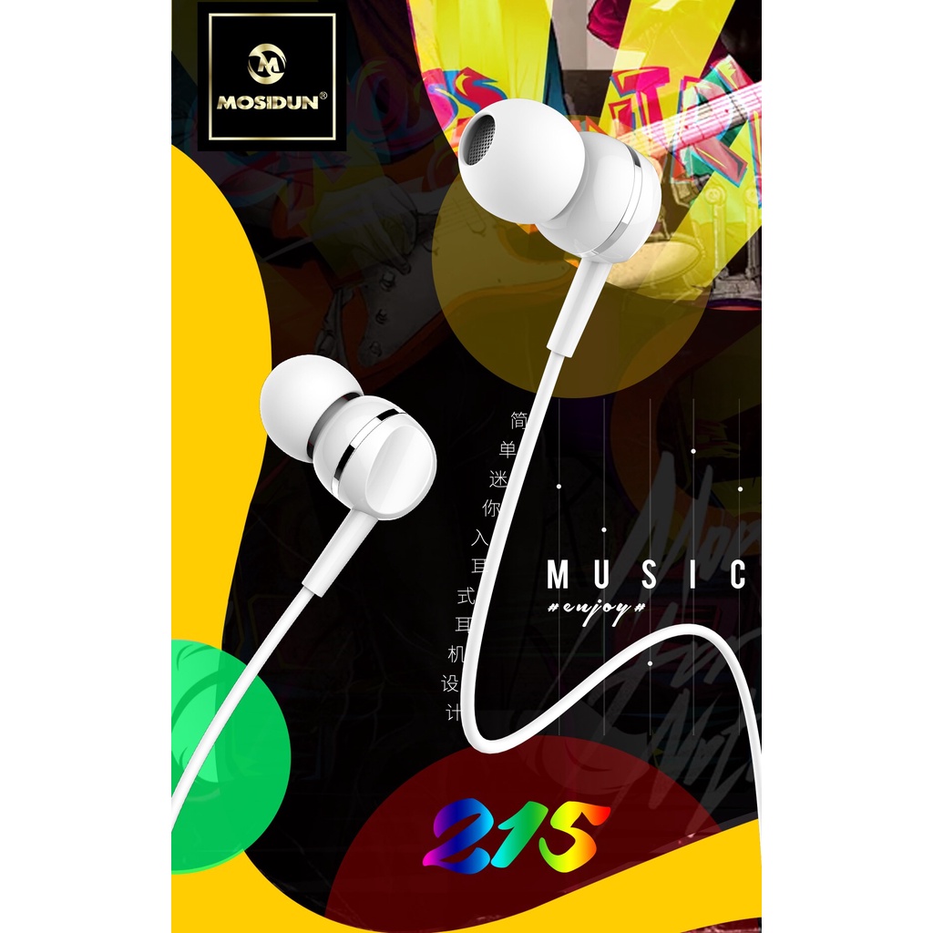 หูฟัง MOSIDUN 215 STEREO ERAPHONE For Ios & Android (ของแท้ 100%)