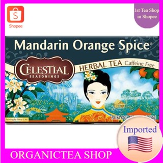 ชา Celestial Seasonings Herbal Tea Caffeine Free Mandarin Orange Spice 20 Tea Bags💚พร้อมส่ง💜