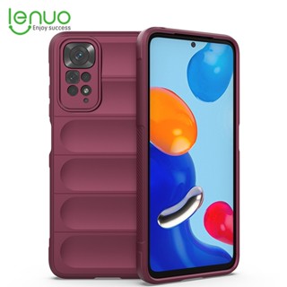 Lenuo เคส Redmi Note 12 4G 10 Pro 11S 10S 11 Pro 5G 4G เคสโทรศัพท์ โทรศัพท์ ซิลิโคนนิ่ม กันกระแทก รอบด้าน สีพื้น