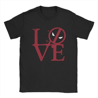 men t shirt Vintage Marvel Dead Love Deadpool T-Shirt for O Neck Pure Cotton T Shirts Disney Short Sleeve Tee Shirt_03