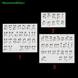 Newsandthen แม่พิมพ์ซิลิโคน รูปตัวอักษร ตัวเลข 3D สําหรับตกแต่งเค้กฟองดองท์