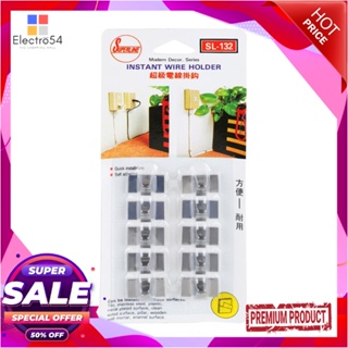 HOOK ขอแขวนสเตนเลสเหลี่ยมติดเทปกาว SL132 (1x10)HOOK SQUARE STAINLESS TAPE SL132 PACK10