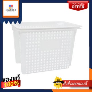 ตะกร้าเอนกประสงค์ทรงเหลี่ยมซ้อนได้ Circle KASSA HOME รุ่น API-5090-M สีขาวStackable multi-purpose basket Circle  Model A