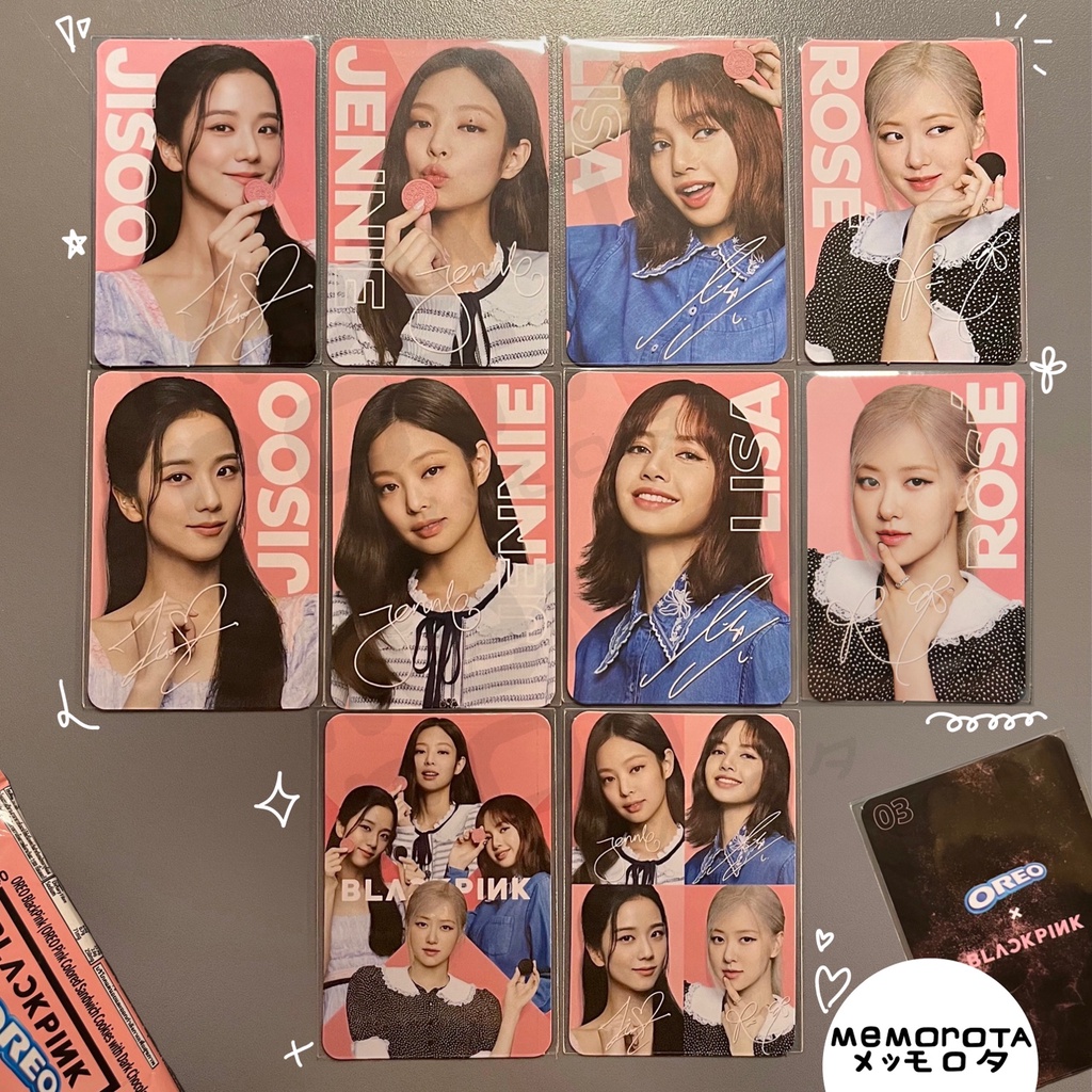 เติมของแล้ว Photo card BLACKPINK x Oreo 🖤💗 ของแท้ | JISOO ROSÉ JENNIE LISA จีซู โรเซ่ เจนนี่ ลิซ่า โ