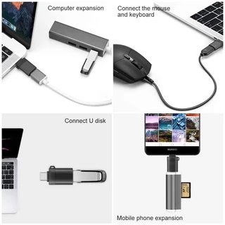 หัวแปลง USB 3.0 ประเภท C OTG อะแดปเตอร์ USB C ชายไปยัง IOS/Type-C/Micro USB Female Converter ไปยัง USB Converter