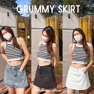 Grummy skirt | กระโปรงกางเกงยีนส์ งานเกาหลี y2k