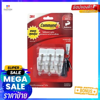 3เอ็มSmallWire แพ็คสุดคุ้มคอมมานด์ตะขอแกนเหล็กขนาดเล็กแพ็ค 6ตะขอ3MCommand SmallWire x Hook6Pcs