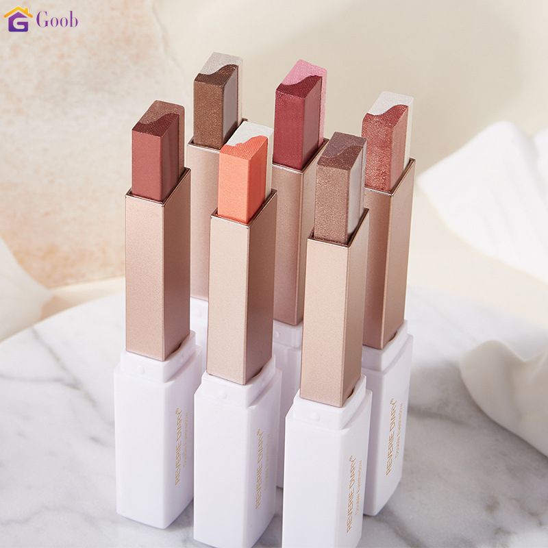 อายแชโดว์ ชิมเมอร์ เนื้อแมตต์ กลิตเตอร์ อายแชโดว์สองสี อายแชโดว์ไล่ระดับสี แวววาวใช้งานง่าย กันน้ํา【 Goob】